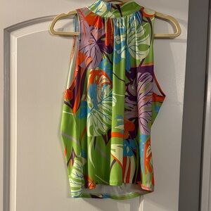 Boston Proper Multicolor Tropical Blouse